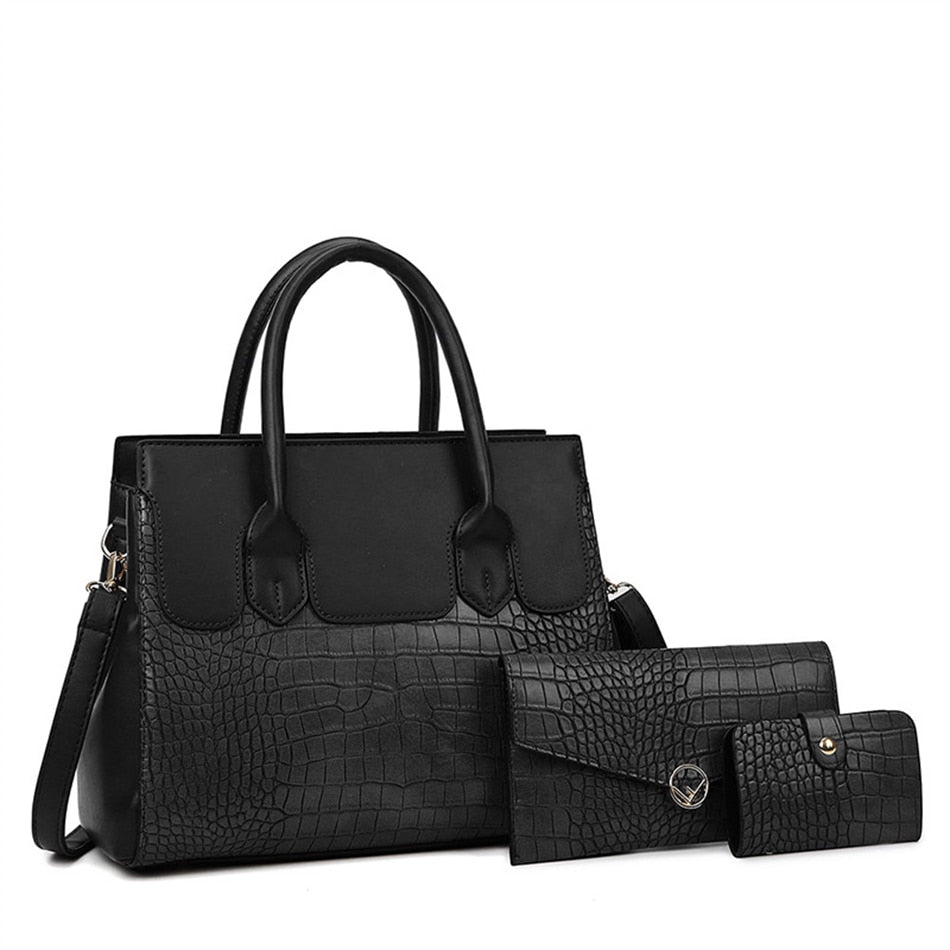 [OFERTA] Conjunto Elegance - Kit de Bolsas Femininas com 3 Peças - Dona bacana