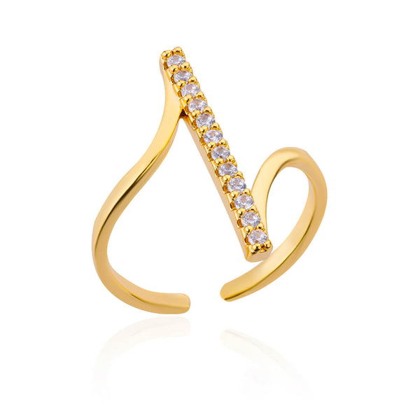 Geometric Luxury Zirconia Ring - Adjustable - Gioppe